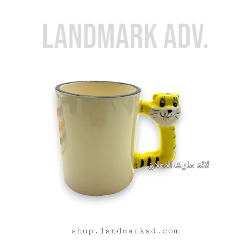 Print coffee mug cat hand