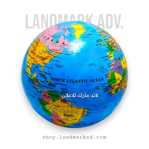 Realistic Animated world globe for decor