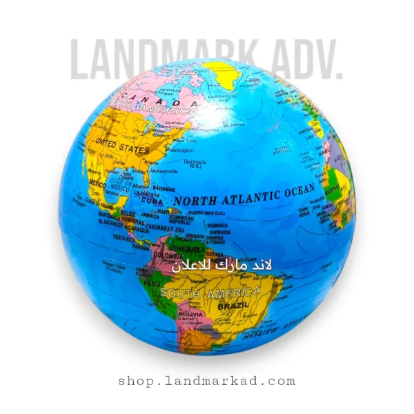 Realistic Animated world globe for decor