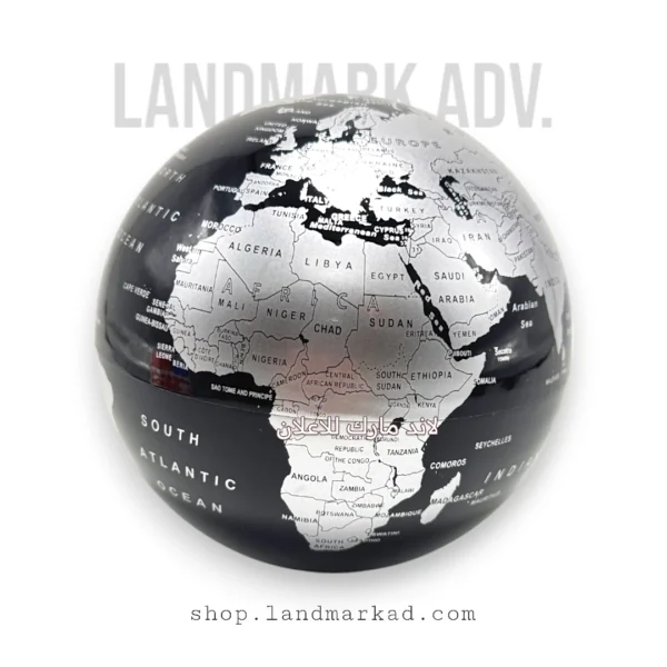 Black Animated world globe for decor with led light