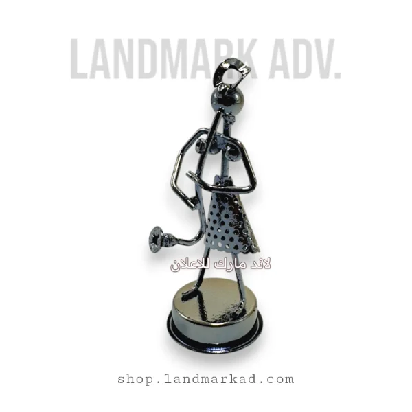 Nuts & Bolts Metal Saxophone Player Figurine