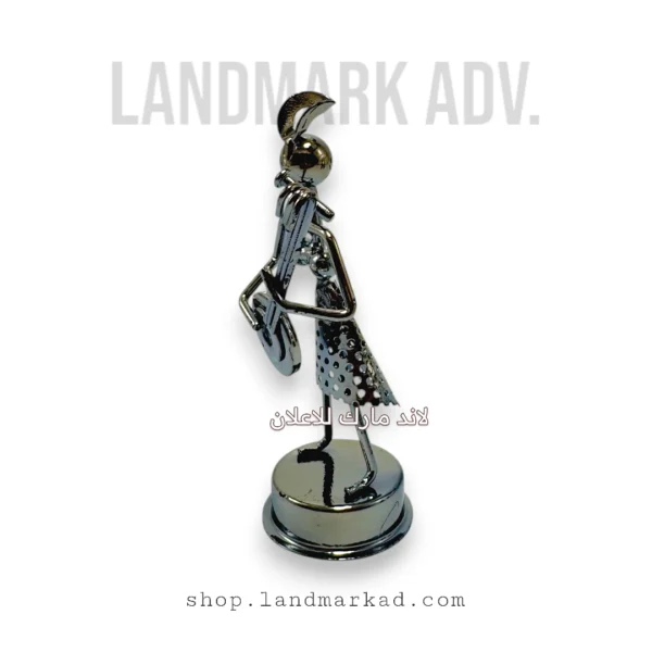 Nuts & Bolts Metal Mandolin Player Figurine