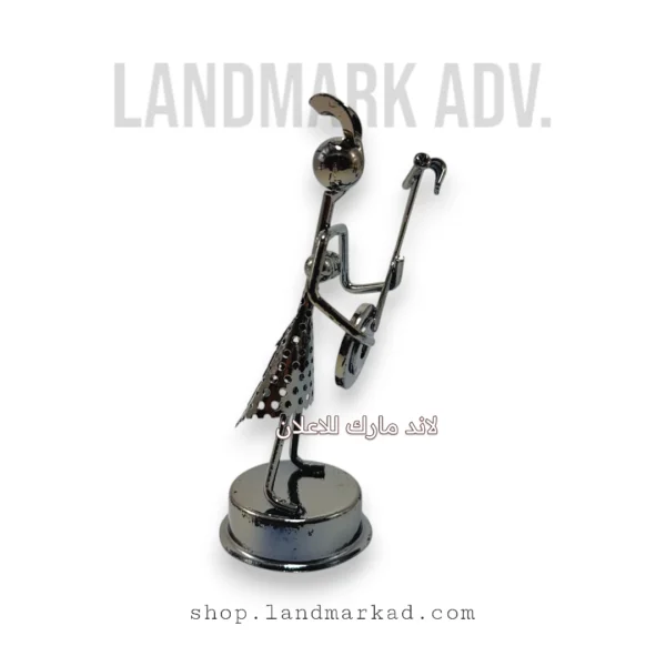 Nuts & Bolts Metal Mandolin Player Figurine