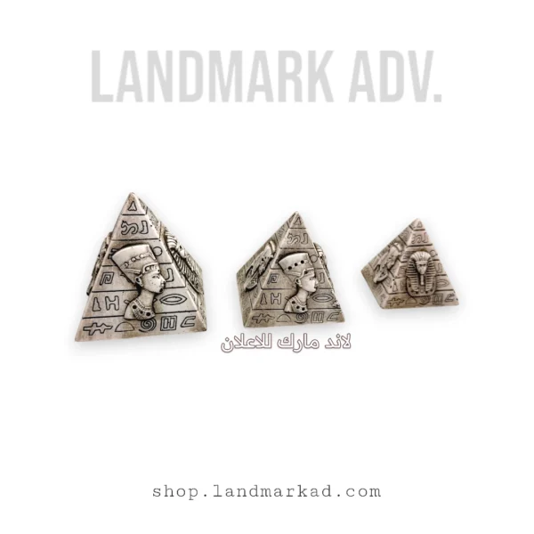 3 Pharaonic decorative pyramids