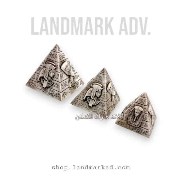 3 Pharaonic decorative pyramids