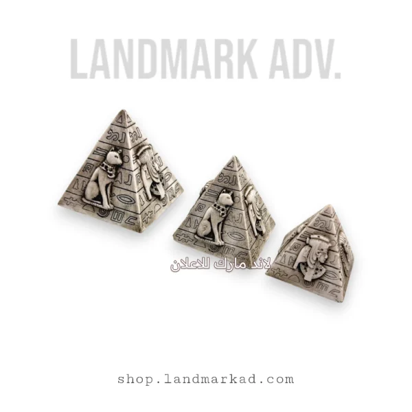 3 Pharaonic decorative pyramids