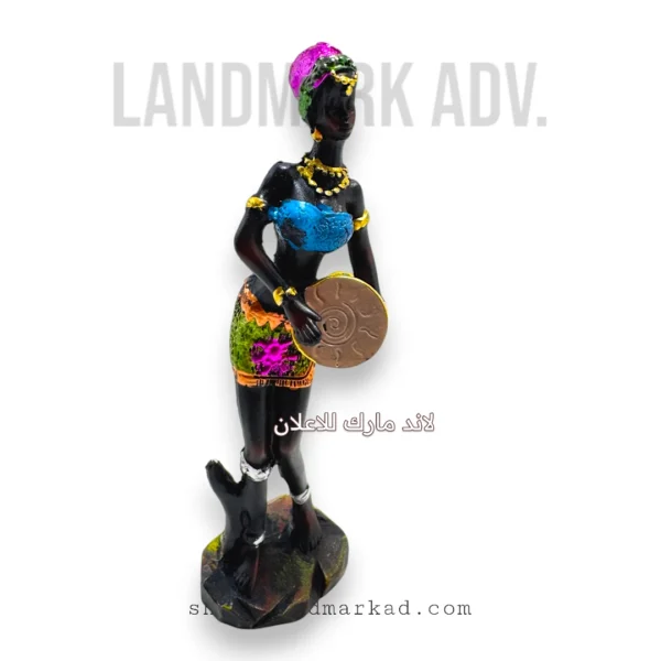 African Girl Figurine Office Gift 14cm